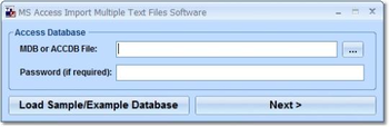 MS Access Import Multiple Text Files Software screenshot