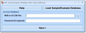 MS Access Import Multiple XML Files Software screenshot