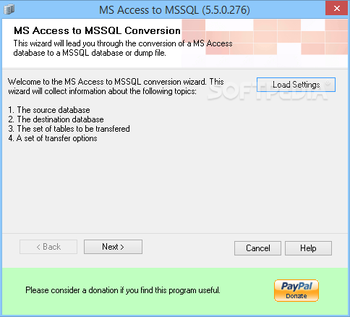 MS Access to MSSQL screenshot