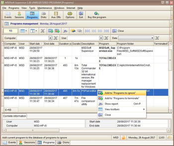 MSDSoft Supervisor Multiuser screenshot 6