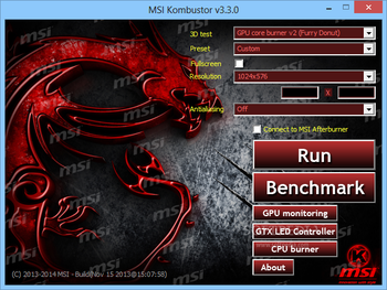 MSI Kombustor screenshot