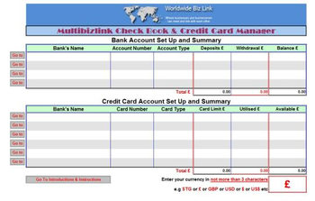 Multibizlink Check Book & Credit Card Manager screenshot 2
