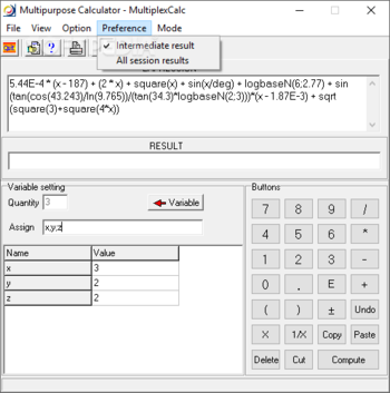 MultiplexCalc screenshot 3