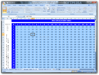 Multiplication Table screenshot