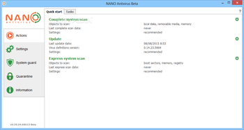 NANO AntiVirus Pro screenshot
