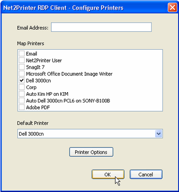 Net2Printer RDP screenshot