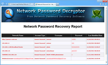 Network Password Decryptor Portable screenshot 3