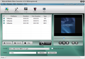 Nidesoft Nokia Video Converter screenshot