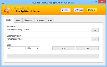 NoVirusThanks File Splitter & Joiner screenshot