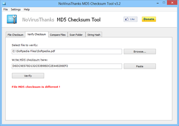 NoVirusThanks MD5 Checksum Tool Portable screenshot 2