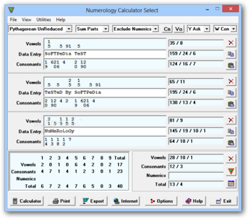 Numerology Calculator Select screenshot