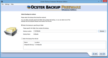 Ocster Backup Freeware screenshot 9