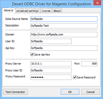 ODBC Driver for Magento screenshot