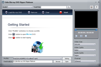 Odin Blu Ray DVD Ripper Platinum screenshot