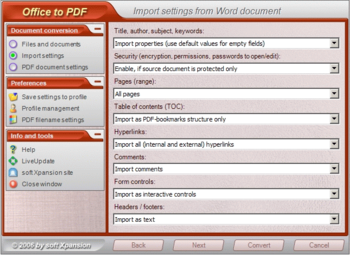 Office to PDF screenshot