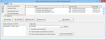 Okdo Docx Docm to Doc Converter screenshot 2