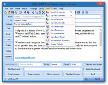 OMID SOFT Email Director Classic Edition screenshot 5