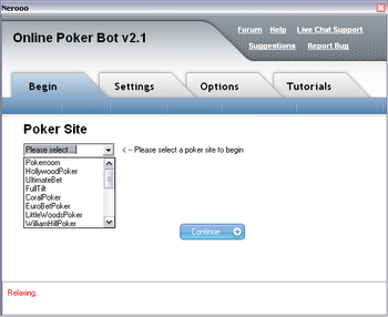 Online Poker Bot screenshot