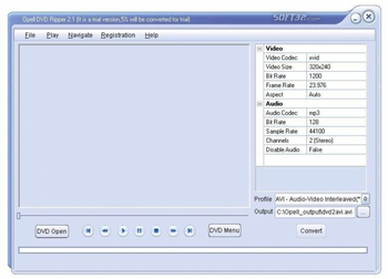 Opell DVD to iPod Converter screenshot 2