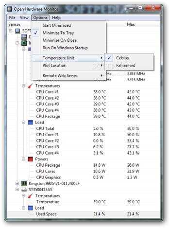 Open Hardware Monitor screenshot 4