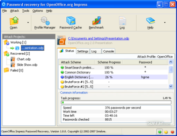 OpenOffice Impress Password Recovery screenshot 3
