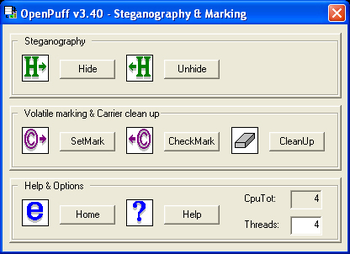OpenPuff Steganography & Watermarking screenshot