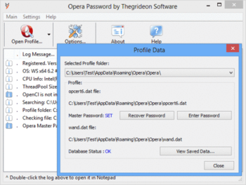 Opera Password screenshot