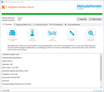OPSWAT Metadefender Client screenshot