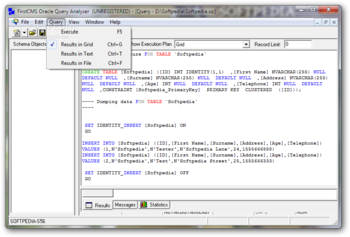 Oracle Query Analyser screenshot 2