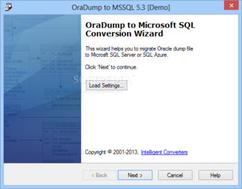 OraDump to MSSQL screenshot