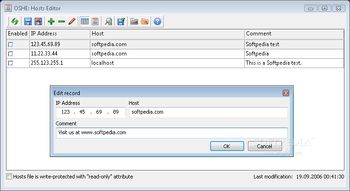 OSHE: Hosts Editor screenshot