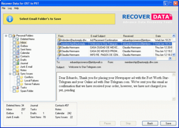 OST Recovery Software screenshot