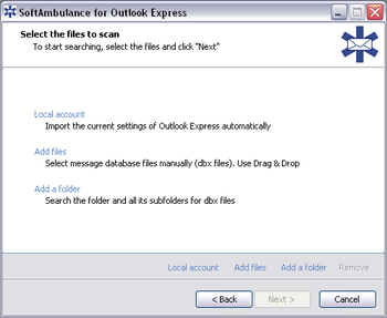 Outlook Express Recovery screenshot