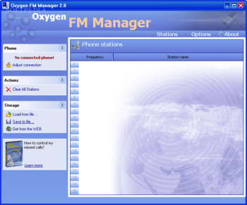 Oxygen FM Manager screenshot