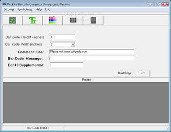 PackPal Barcode Generator screenshot
