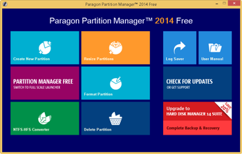 Paragon Partition Manager Free Edition  screenshot