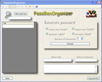 PassGenOrganizer screenshot