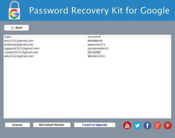 Password Recovery Kit for Google screenshot