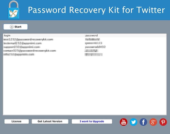 Password Recovery Kit for Twitter screenshot