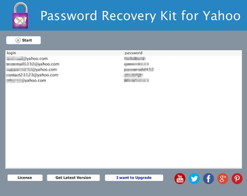 Password Recovery Kit for Yahoo screenshot
