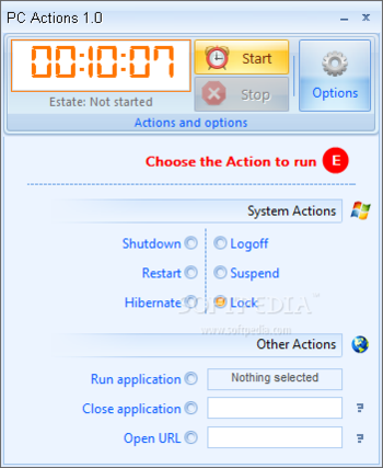 PC Actions screenshot