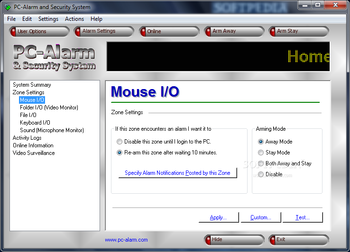 PC-Alarm and Security System screenshot 2