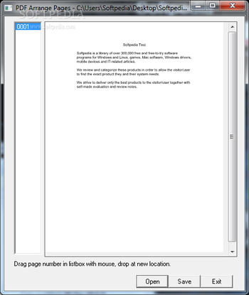 PDF Arrange Pages screenshot