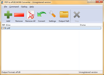 PDF to ePUB MOBI Converter screenshot
