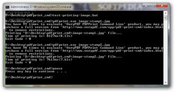 PDFPrint Command Line screenshot