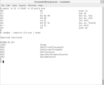 PEV - The PE file analysis toolkit screenshot 3