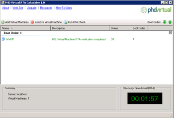 PHD Virtual RTA Calculator screenshot 2