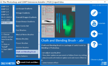 Photoshop and GIMP Extensions Installer screenshot