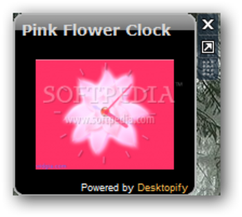 Pink Flower Clock screenshot