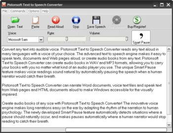 Pistonsoft Text to Speech Converter screenshot 2